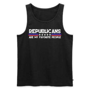 Republicans Conservative Republican - Men's Premium Organic Tank Top - black - Front - AI Model Male 178 light (178cm)