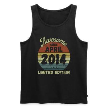 Awesome since April 2014 - Geburtstag - Männer Premium Bio Tank Top - Schwarz - Vorne - Michal (187cm)