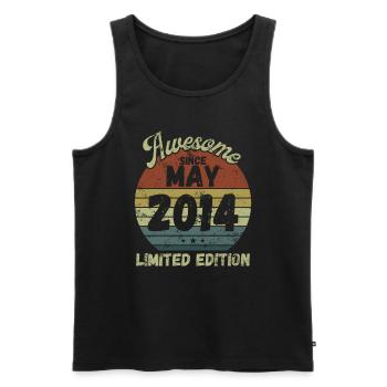 Awesome since May 2014 - Geburtstag - Männer Premium Bio Tank Top - Schwarz - Vorne - Michal (187cm)