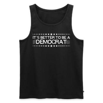 Democracy Democrat Democratic Elections - Men's Premium Organic Tank Top - black - Front - AI Model Male 178 light (178cm)