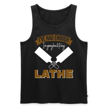 Turner Wood Workshop Lathe Woodturning - Männer Premium Bio Tank Top - Schwarz - Vorne - AI Model Male 178 light (178cm)