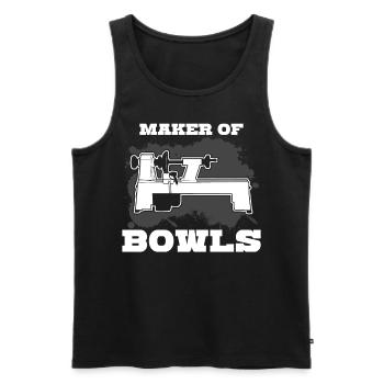 Wood Turner Workshop Lathe Woodturning - Männer Premium Bio Tank Top - Schwarz - Vorne - AI Model Male 178 light (178cm)