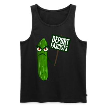 Respect Tolérance Humanité Antifascisme - Débardeur bio Premium Homme - noir - Devant - AI Model Male 178 light (178cm)