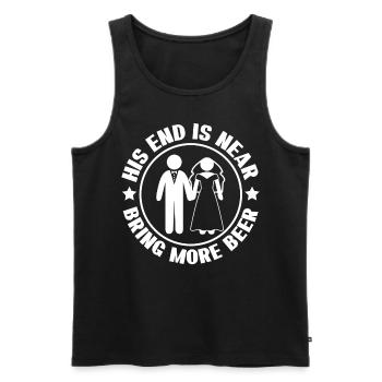 Groomsmen Bride Beer Groom Best Man - Männer Premium Bio Tank Top - Schwarz - Vorne - Michal (187cm)