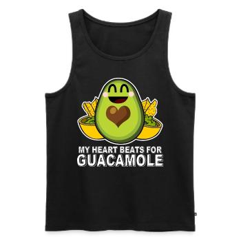 Guacamole Avocado Tortilla Chips - Men's Premium Organic Tank Top - black - Front - AI Model Male 178 light (178cm)