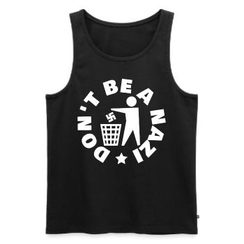 Antifascism Respect Tolerance - Men's Premium Organic Tank Top - black - Front - AI Model Male 178 light (178cm)