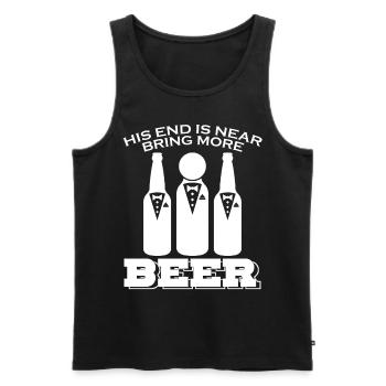 Groom Beer Best Man Groomsmen Bride - Männer Premium Bio Tank Top - Schwarz - Vorne - Michal (187cm)