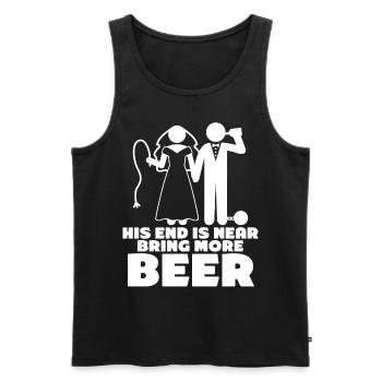 Groom Bride Beer Best Man Groomsmen - Männer Premium Bio Tank Top - Schwarz - Vorne - Michal (187cm)