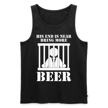 Groom Beer Groomsmen Best Man - Männer Premium Bio Tank Top - Schwarz - Vorne - Michal (187cm)