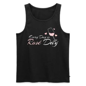 Rosé Wine Glasses Vino - Männer Premium Bio Tank Top - Schwarz - Vorne - Michal (187cm)
