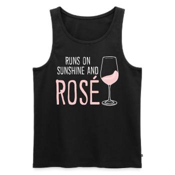 Vino Rosé Red Wine Glasses - Männer Premium Bio Tank Top - Schwarz - Vorne - Michal (187cm)