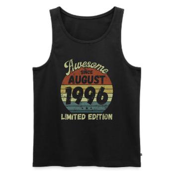 Awesome since August 1996 - Geburtstag - Männer Premium Bio Tank Top - Schwarz - Vorne - Michal (187cm)