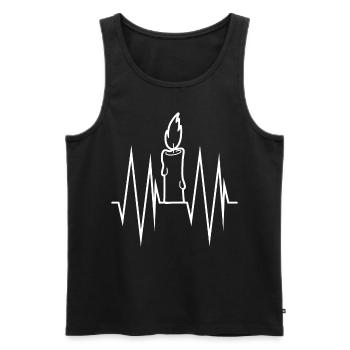 Candlemaking Candles Candle - Men's Premium Organic Tank Top - black - Front - AI Model Male 178 light (178cm)