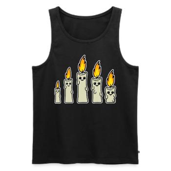 Candle Candlemaking Candles - Men's Premium Organic Tank Top - black - Front - AI Model Male 178 light (178cm)