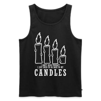 Candle Candlemaking Candles - Men's Premium Organic Tank Top - black - Front - AI Model Male 178 light (178cm)