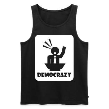 Elections Democracy Democrat Democratic - Men's Premium Organic Tank Top - black - Front - AI Model Male 178 light (178cm)