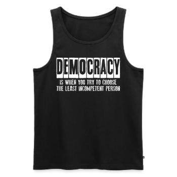 Democrat Democratic Elections Democracy - Men's Premium Organic Tank Top - black - Front - AI Model Male 178 light (178cm)