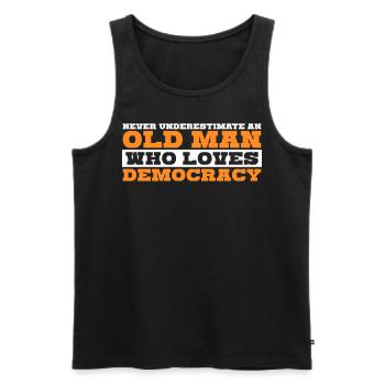 Democratic Democrat Elections Democracy - Men's Premium Organic Tank Top - black - Front - AI Model Male 178 light (178cm)