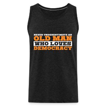 Democratic Democrat Elections Democracy - Men's Premium Organic Tank Top - charcoal grey - Front - Alexander (188cm)