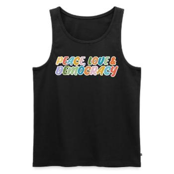 Democratic Elections Democracy - Men's Premium Organic Tank Top - black - Front - AI Model Male 178 light (178cm)