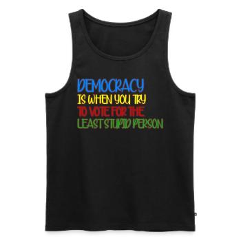 Elections Democracy Democratic - Men's Premium Organic Tank Top - black - Front - AI Model Male 178 light (178cm)