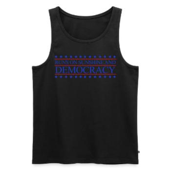 Démocratie Élections démocratiques - Débardeur bio Premium Homme - noir - Devant - AI Model Male 178 light (178cm)