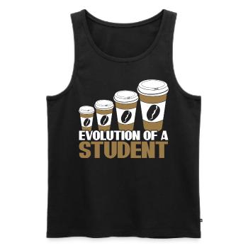 Students Coffee Student - Männer Premium Bio Tank Top - Schwarz - Vorne - AI Model Male 178 light (178cm)