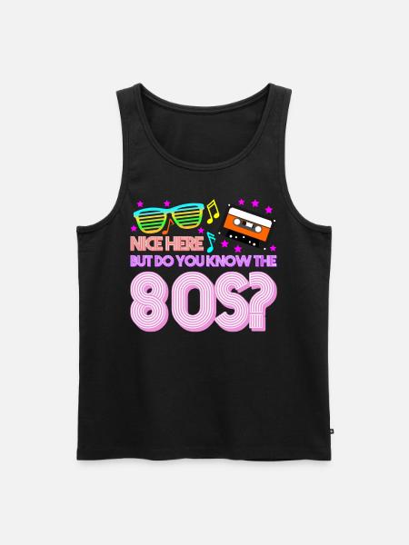 1980 Retro 80s - Men's Premium Organic Tank Top - black