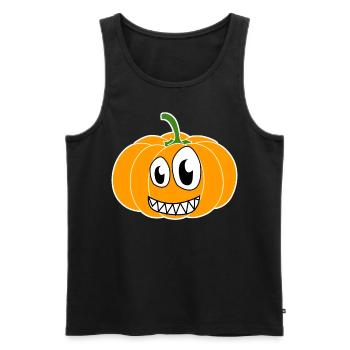 Pumpkins Crazy Pumpkin - Men's Premium Organic Tank Top - black - Front - Michal (187cm)
