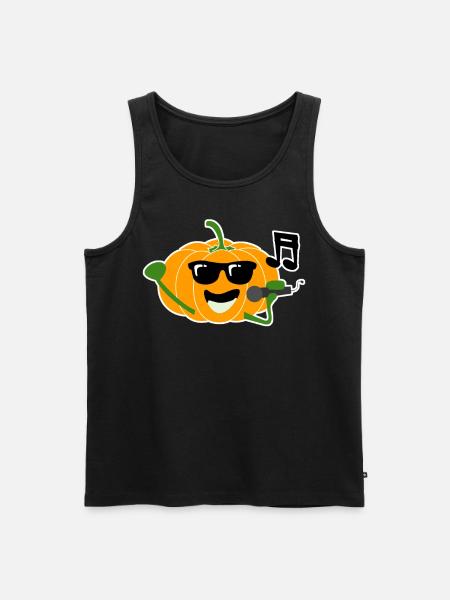 Singing Pumpkin Music Pumpkins - Men's Premium Organic Tank Top - black