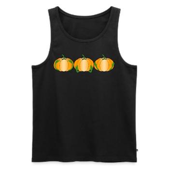 Pumpkin 3 Monkey Pumpkins - Men's Premium Organic Tank Top - black - Front - Michal (187cm)