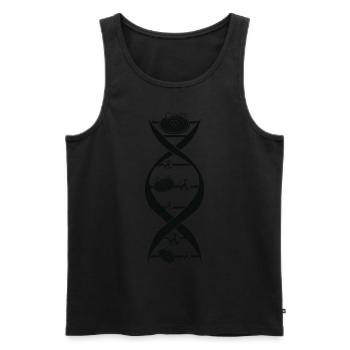 Vinyl Record Player Disk Jockey Music - Männer Premium Bio Tank Top - Schwarz - Vorne - AI Model Male 178 light (178cm)