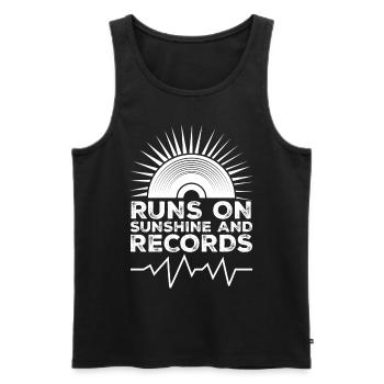 Record Player Disk Jockey Vinyl - Männer Premium Bio Tank Top - Schwarz - Vorne - AI Model Male 178 light (178cm)