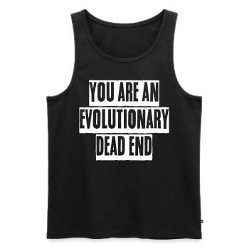 Darwinism Misanthrope Darwin - Men's Premium Organic Tank Top - black - Front - AI Model Male 178 light (178cm)