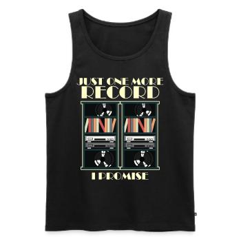 Vinyl Shelf Record Player Disk Jockey - Männer Premium Bio Tank Top - Schwarz - Vorne - AI Model Male 178 light (178cm)