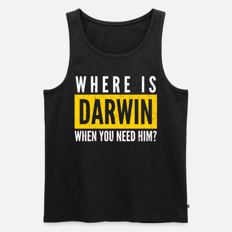 Prix Misanthrope Darwin Darwinisme - Débardeur bio Premium Homme - noir