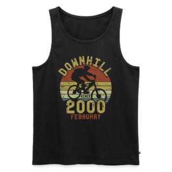 Birthday Downhill Bike Bike February 2000 - Men's Premium Organic Tank Top - black - Front - Michal (187cm)