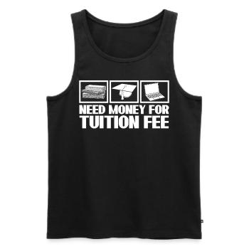 Tuition Fee Semester Fee Student - Men's Premium Organic Tank Top - black - Front - AI Model Male 178 light (178cm)