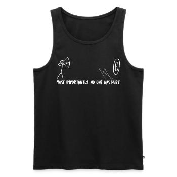 Long Bow Compound Bow Archery - Men's Premium Organic Tank Top - black - Front - AI Model Male 178 light (178cm)