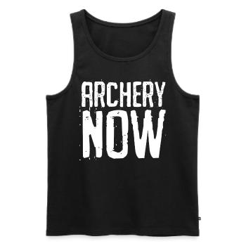 Compound Bow Archery Recurve Bow - Männer Premium Bio Tank Top - Schwarz - Vorne - AI Model Male 178 light (178cm)