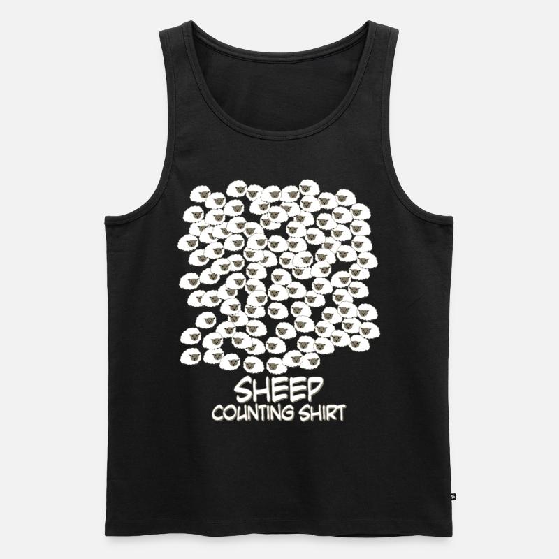 Counting Sheep - Männer Premium Bio Tank Top - Schwarz