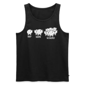 Sheep Shepherd - Men's Premium Organic Tank Top - black - Front - Michal (187cm)