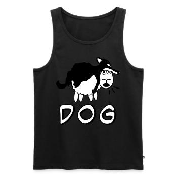 Sheep and Dog - Men's Premium Organic Tank Top - black - Front - Michal (187cm)