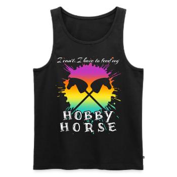 Équitation Hobby Horsing Hobby Horse - Débardeur bio Premium Homme - noir - Devant - Michal (187cm)