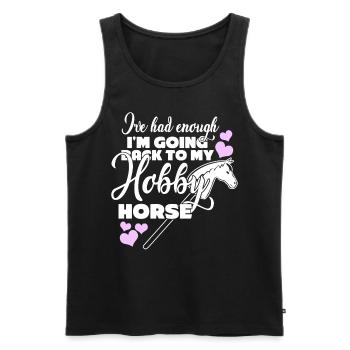 Hobby Équitation Hobby Horsing - Débardeur bio Premium Homme - noir - Devant - Michal (187cm)