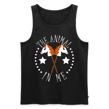 Hobby Horsing Hobby Horse - Men's Premium Organic Tank Top - black - Front - Michal (187cm)