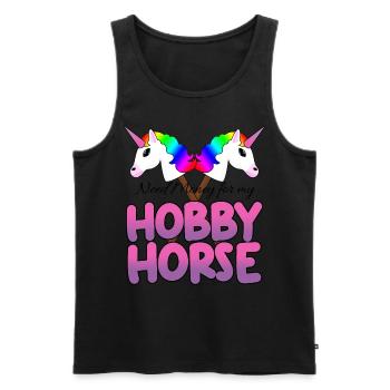 Hobby Cheval Hobby Horsing Licorne - Débardeur bio Premium Homme - noir - Devant - Michal (187cm)
