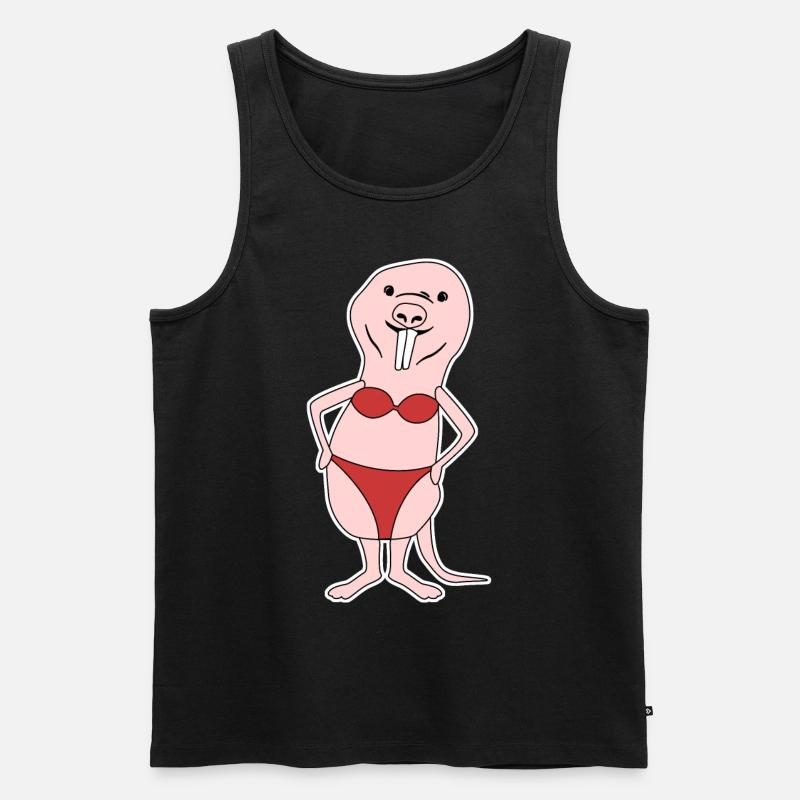 Naked Mole Rat Bikini - Débardeur bio Premium Homme - noir