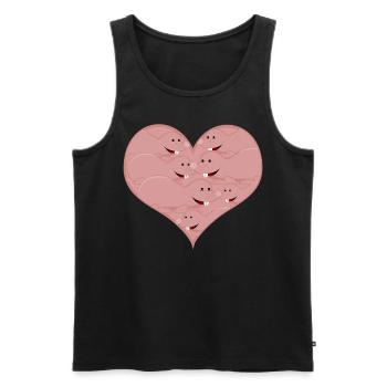 Naked Mole Rat Heart - Männer Premium Bio Tank Top - Schwarz - Vorne - Michal (187cm)