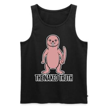 Naked Mole Rat Joke - Männer Premium Bio Tank Top - Schwarz - Vorne - Michal (187cm)